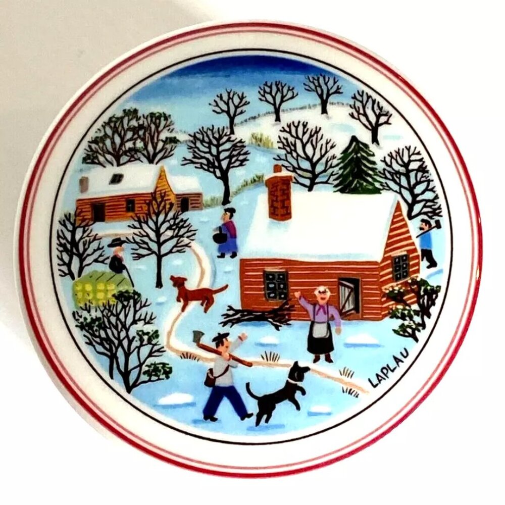 Villeroy & Boch Naif Christmas Winer Village Trinket Dish - EUC